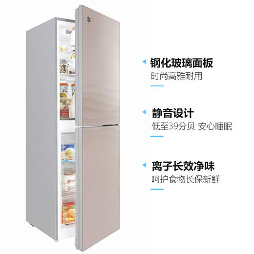 【预售】晶弘·两门冰箱 228L  BCD-228WEG/浮光金 商品图1