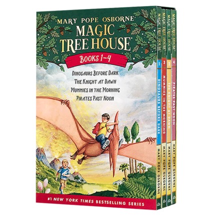 神奇树屋 英文原版绘本 Magic Tree House 1-4册 美国中小学课外阅读故事章节桥梁书 儿童探险文学小说 正版进口英语书籍 兰登书屋