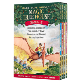 神奇树屋 英文原版绘本 Magic Tree House 1-4册 美国中小学课外阅读故事章节桥梁书 儿童探险文学小说 正版进口英语书籍 兰登书屋
