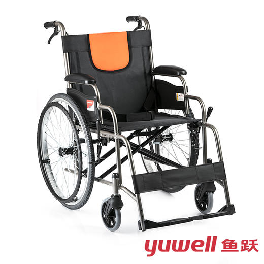鱼跃手动轮椅H062 铝合金老人轮椅 折叠轻便便携 商品图7