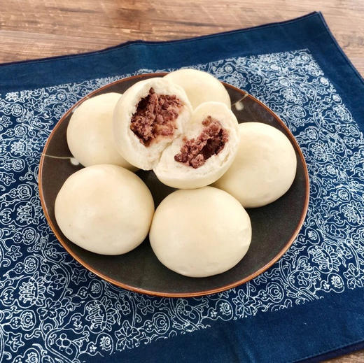 【仅限北京，下单后48小时左右发货】喜乎 素什锦素包/红糖开花馒头/桂花豆沙包/五行豆包12个装（6个/份） 商品图1