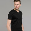 【特价清仓】男士新疆长绒棉80支黑白V领T恤 商品缩略图2