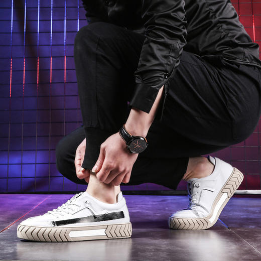 【服饰鞋包】*大码男板鞋韩版平跟鞋男潮流厚底男鞋子潮鞋男夏季透气小白鞋 商品图2