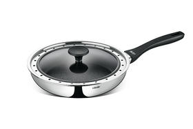 cizzle喜时【锁鲜】蒸煎锅加厚三层钢炒锅大口径不粘锅煎盘平底锅煎牛排锅 28cm C0701