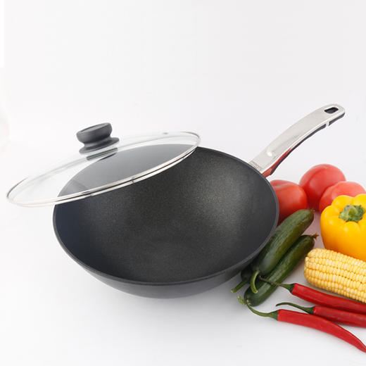 德国殿堂级不粘炒锅德国锐莱raylineplus不沾锅炒锅32cm