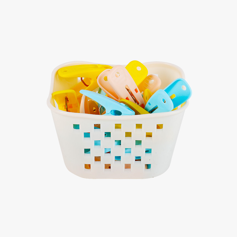 【茶花】24夹防风衣夹 送篮子