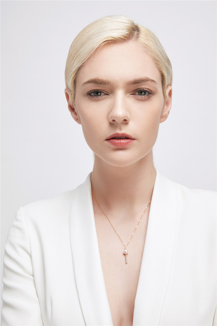 onlythebrave14k金天然淡水珍珠项链