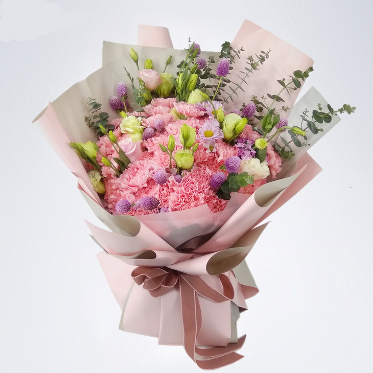 33朵粉色精品康乃馨(至少提前两天预定) - 送花优全国同城鲜花旗舰店