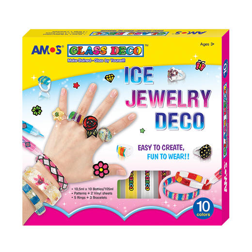 特价来袭 韩国进口 AMOS 儿童免烤玻璃胶画颜料 DIY  79元任选2款   六一礼物必选 商品图12