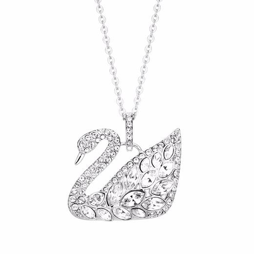 【香港直邮】奥地利 施华洛世奇/SWAROVSKI Swan Lake 银色天鹅项链吊坠5169080 商品图0