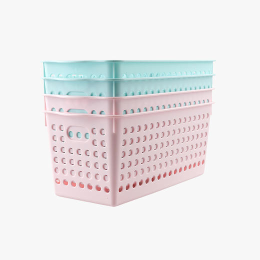 【茶花】圆点收纳筐4个 商品图1