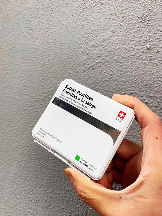 瑞士润喉片 具有独有的鼠尾草提取物 纯适用于咽喉肿痛 咳嗽 声音嘶哑 雾霾反应 商品图1