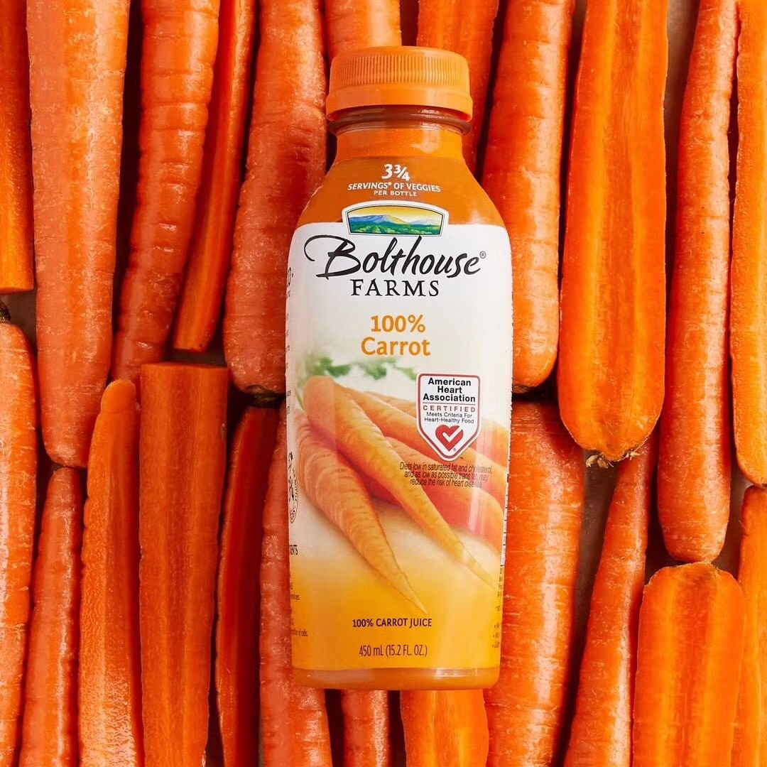 bolthousefarms土豪胡萝卜汁北美国部分学校指定饮品天然成分