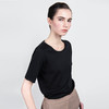 【特价清仓】女士经典80支圆领黑色T恤 商品缩略图0