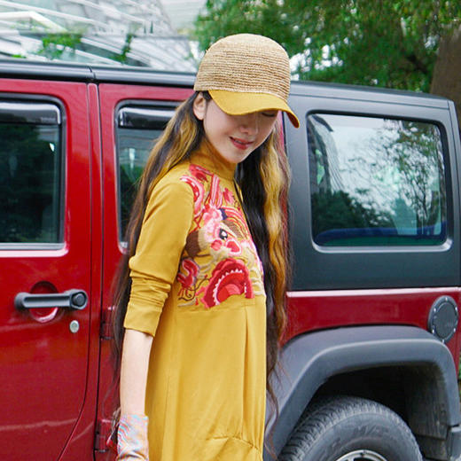 【经典款回货】破晓民族风草编鸭舌帽 I 杨丽萍老师同款 | 现货加急发 商品图1