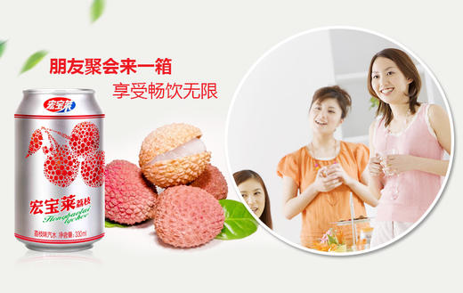 宏宝莱荔枝味汽水330ml听