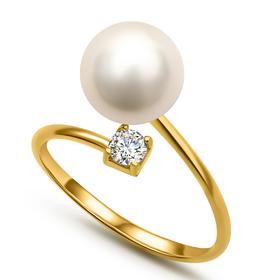 Pearl moments LITTLE QUEEN经典开口珍珠戒指
