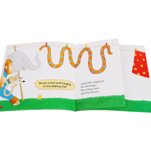 #小彼恩童书【点读版】英国引进 交错页翻翻书 A Flip-Flap Book:Washing Line 晾衣绳子【平装】吴敏兰书单 第70本 激发想象力 商品图1