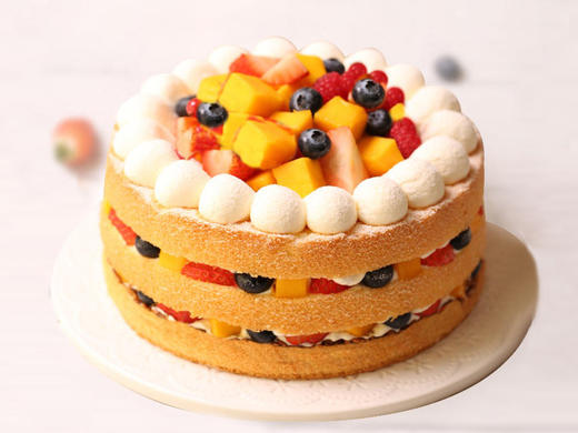 （限时折扣）鲜果蜜语·新鲜水果裸蛋糕 商品图0