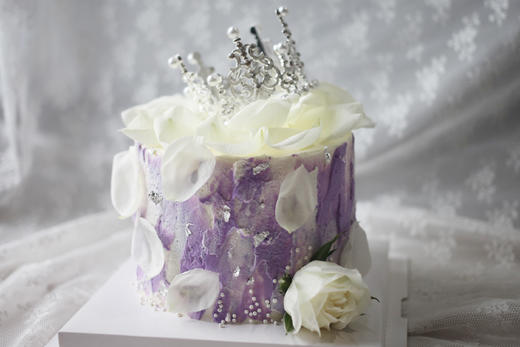 女士款 优雅紫色系 白玫瑰 皇冠 商品图0
