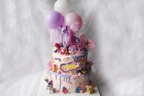 女孩款 紫色系小马宝莉 双层 气球