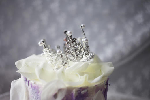 女士款 优雅紫色系 白玫瑰 皇冠 商品图2