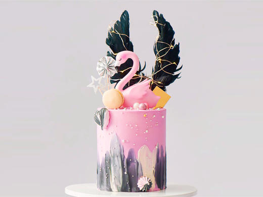 黑翅火烈鸟·网红情景生日蛋糕 商品图0