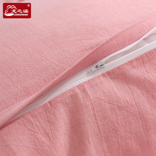 龙之涵水洗棉床品套件 床单+枕巾二/三件 全棉 三次高温水洗 柔软亲肤 透气干爽 商品图5