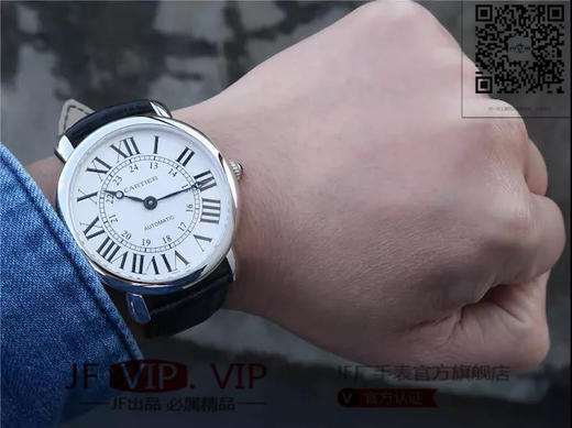 TW卡地亚CartierRONDE LOUIS CARTIER系列机械男表：chao薄，直径40厚度8MM，原装卡地亚9916MC型工作坊精制自动上链机械机芯 商品图11