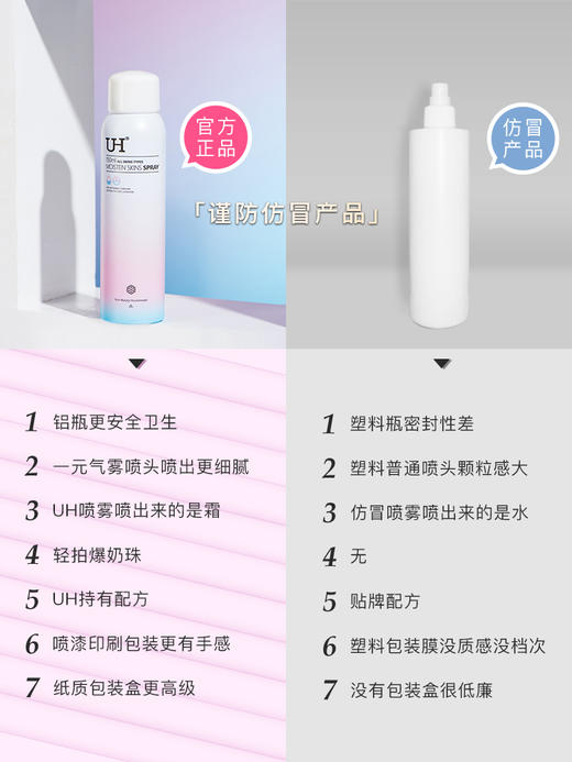 UH水光润珠隔离喷雾150ml   朱星杰同款  保湿补水 防水防汗 防夏天紫外线（6937506201744） 商品图8