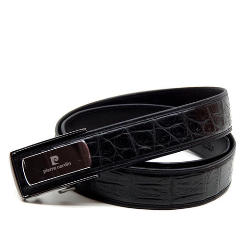 皮尔卡丹皮带男士鳄鱼皮自动扣皮带p8a819105fya