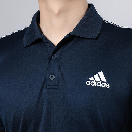 阿迪/Adidas 19年夏季新款 男子网球服 短袖透气 立领休闲T恤 DU0850 商品图2