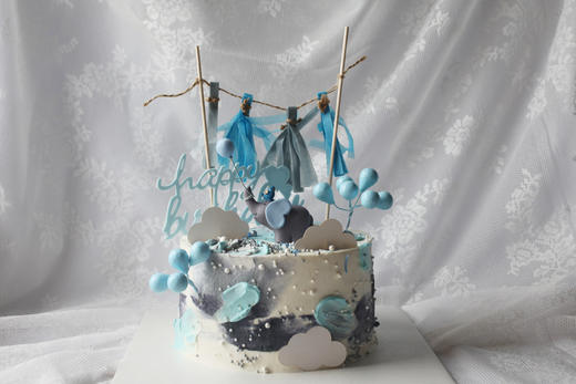 男孩款  蓝灰色系 气球小象 商品图0