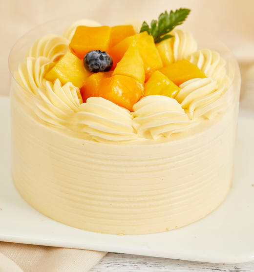 新品上市芒果季下午茶4寸小蛋糕鲜乳香芒