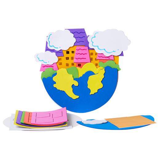 地球上的小房子 美可保护地球日手工diy 儿童创意手工制作材料包 商品图4