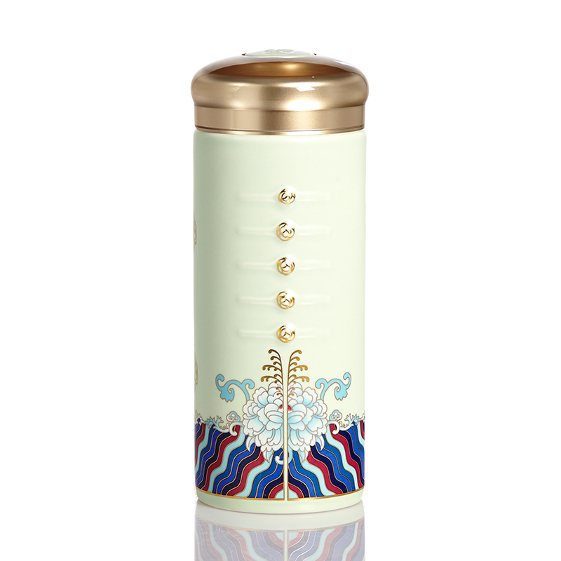 锦上添花随身杯  330ml双层 杯盖可刻字