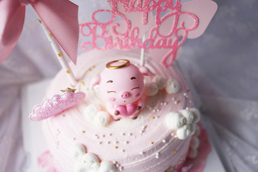 女孩款  气球  捧爱心小猪 粉色系 商品图1