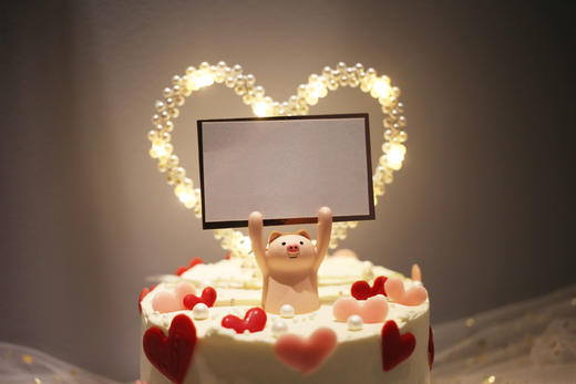 卡通主题款 举牌猪 爱心灯 小心心 商品图2