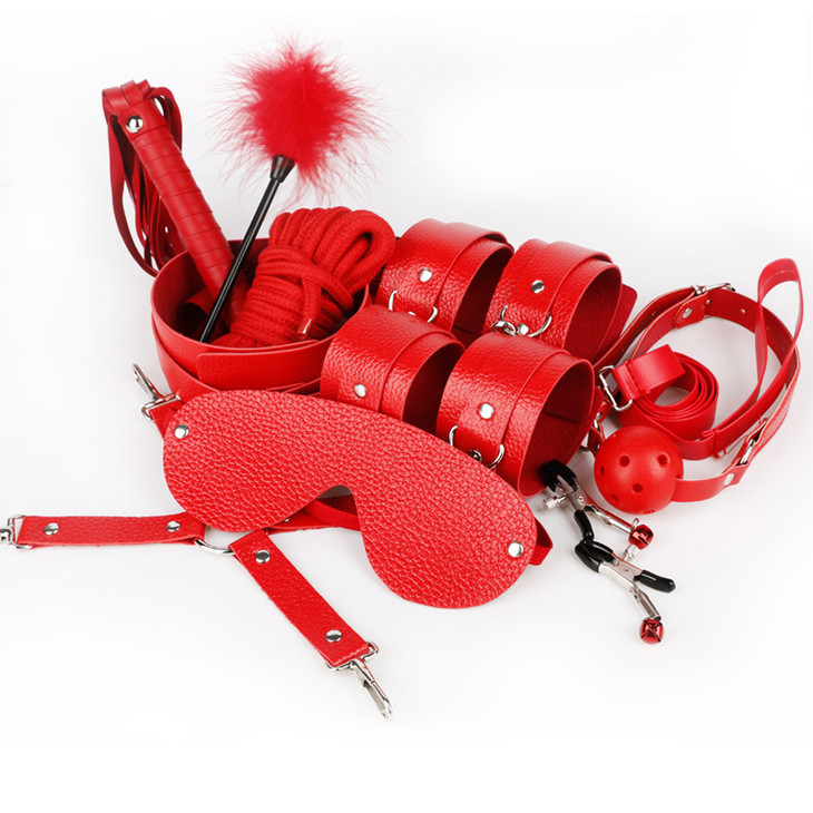 谜姬毛绒皮革束缚套装