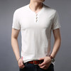 【男士T恤】.男装男士T恤夏季新款短袖t恤男 男式休闲纯色V领套头上衣薄 商品缩略图0