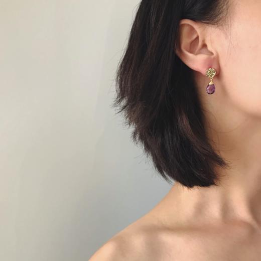 北京仓｜AZUNI-凯特王妃同款-Athena-紫水晶 耳环［英国设计师］ 商品图0
