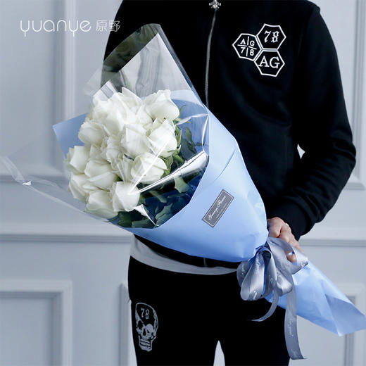 （4款可选）19朵玫瑰韩式花束 商品图3