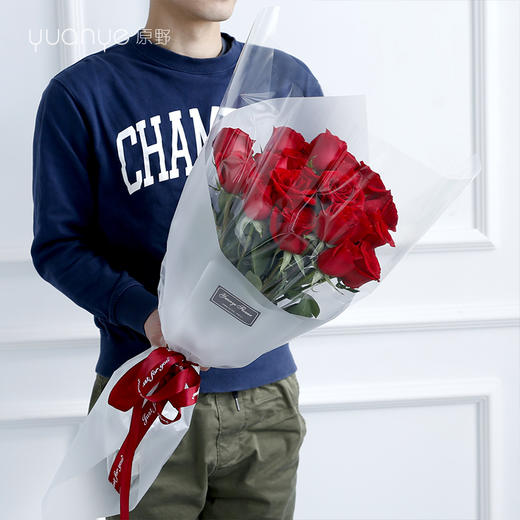 （4款可选）19朵玫瑰韩式花束 商品图2