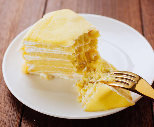 【猫山王榴莲千层】细腻软糯 甜味适中 层层饱满榴莲肉 入口丝滑