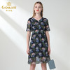 乔万尼夏流行桑蚕丝印花气质高腰度假风真丝连衣裙女中长EN2E588 商品缩略图1