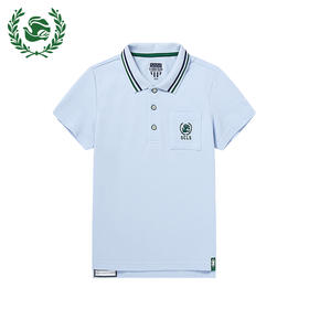 男孩罗纹领T恤 Ribbed collar T-shirt for boys