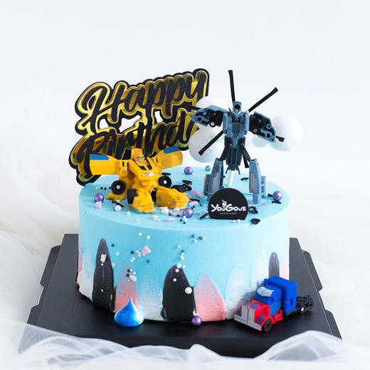 变形金刚主题造型奶油蛋糕