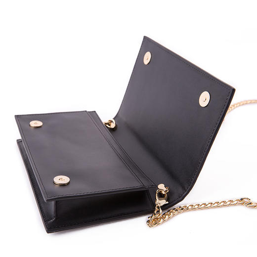 SAINTJOY/上久楷 宋锦女式斜背包 黑色缠枝莲花纹.黑色 BWS18A2801 商品图4