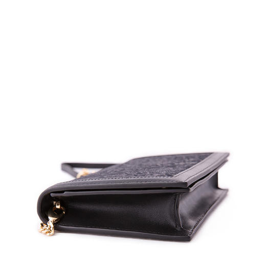 SAINTJOY/上久楷 宋锦女式斜背包 黑色缠枝莲花纹.黑色 BWS18A2801 商品图2