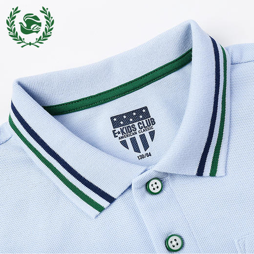 男孩罗纹领T恤 Ribbed collar T-shirt for boys 商品图2